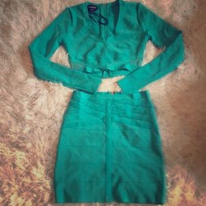 Two piece bandage outfit